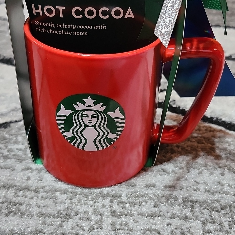 STARBUCKS 2023 RED W/ PINK MARBLE ICONIC MERMAID SIREN LOGO 11 OZ MUG CUP